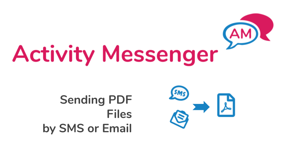 Sending PDF files by SMS or email using Activity Messenger