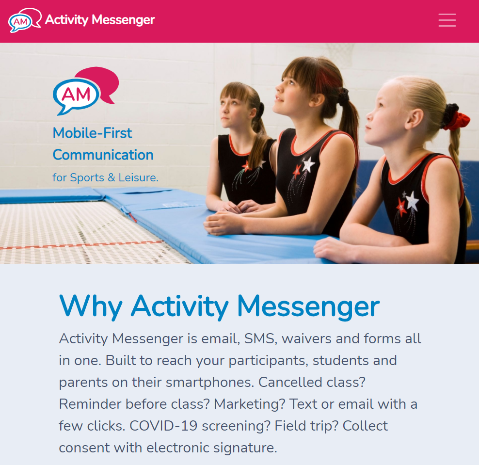 Activity Messenger new Home Page