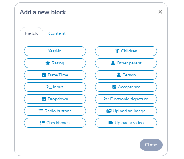 Activity Messenger forms give you 14 different question types.